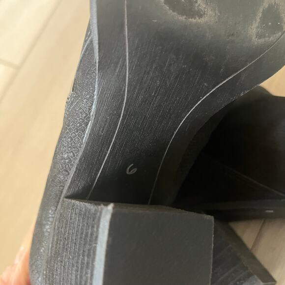 Sam Edelman 'Macon' Women's 6 Black Nubuck Leather Snake Print Ankle Boot - Picture 9 of 9